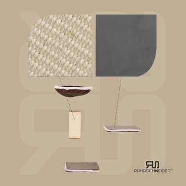 Комплект для лазіння котів Rohrschneider - стінова конструкція з гамаком та ігровими елементами, сірий