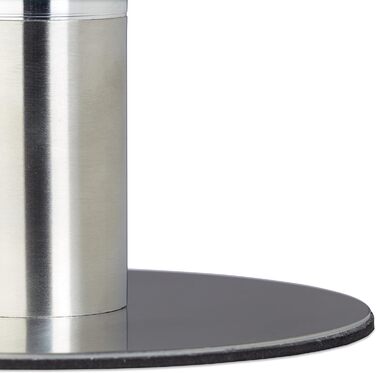 Тортниця Relaxdays з підставкою, Ø 30 см, для сервірування, поворотна, скло та нержавіюча сталь, прозора/срібна