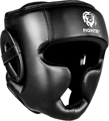 FIGHTR® Adjustable Headguard - Premium Boxing Helmet for Sparring | MMA, Muay Thai, Kickboxing & Combat Sports (L-XL, Black)