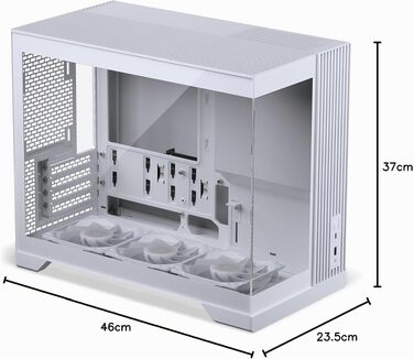Корпус для ПК Phanteks XT V3 Mini-Tower Micro-ATX, білий, загартоване скло, 3x 120мм RGB вентилятори, підтримка радіатора 360мм та GPU 430мм