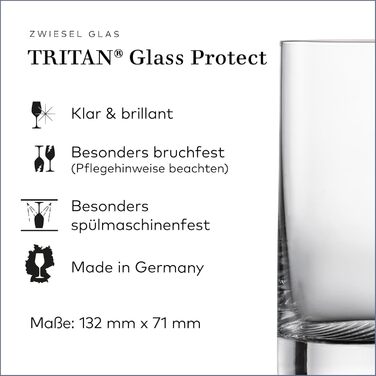 Виноградний келих Zwiesel Glas Allround Echo (набір 4 шт.), сучасний дизайн, Tritan-кристал, Made in Germany