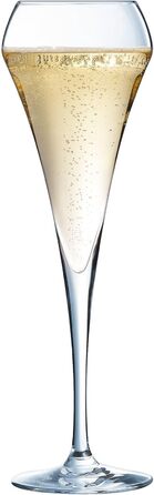 Chef & Sommelier Open Up - Champagne Flutes 200ml - 6 Pieces - Made of Krysta Crystal Glass - Ideal for Festive Occasions - Shine, Transparency and High Durability