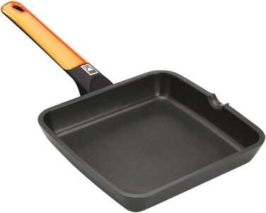 Обертальний шампур BRA Efficient Orange 28 см, литий алюміній, антипригарне покриття Platinum Plus, для індукційних плит