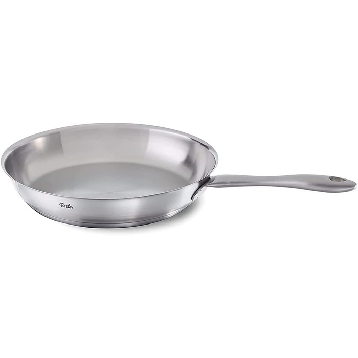 Набір сковорідок Fissler Catania з нержавіючої сталі 24 см (без покриття) та Cenit з антипригарним покриттям 28 см, для індукції