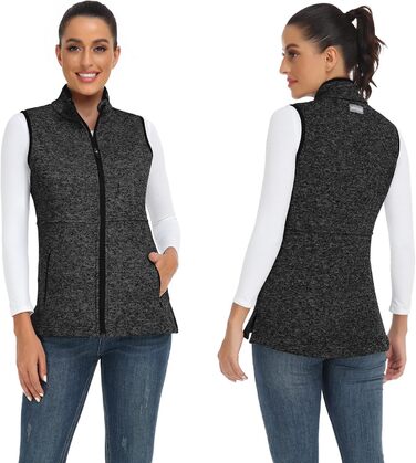 Жіноча флісова жилетка Soneven Daen Weste для бігу, походів та їзди на коні. Легка, вітронепроникна жилетка з м'якого флісу, підходить для зими. Розмір M, колір: темно-сірий.