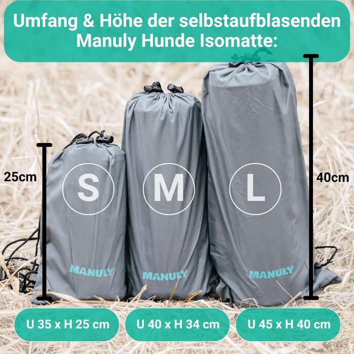 Килимок для собак у подорож: самонадувний килимок, м'який водовідштовхувальний чохол, сумка для перенесення, можна прати в пральній машині, знімний чохол, 100x70x3,5 см, 1080 г, сірий/блакитний