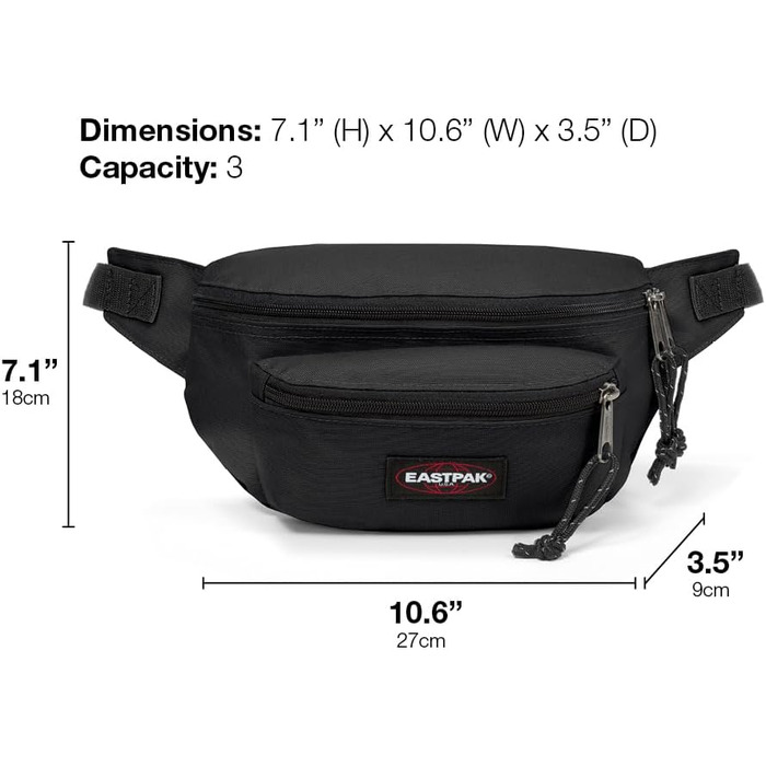 Сумка EASTPAK Doggy Bag, чорний денім, універсальний розмір