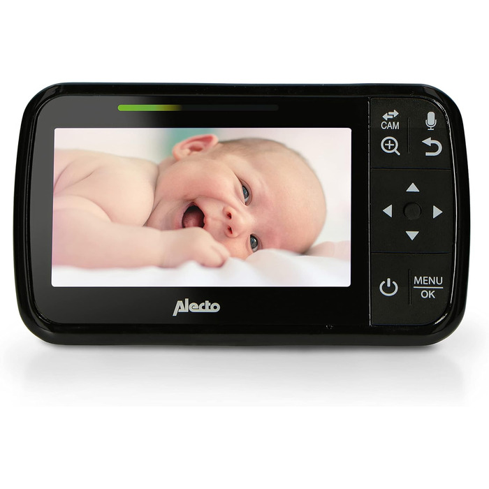 Відеоняня Alecto DVM-64 з камерою, нічним баченням, двостороннім зв'язком та великою дальністю дії, біла