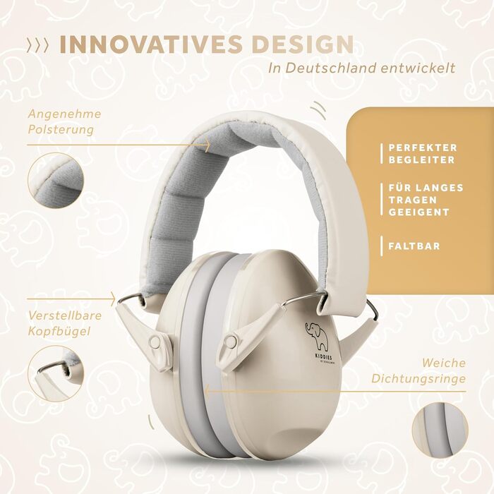 Schallwerk® Kapselgehörschutz Kiddies (Sandy Beige) - Навушники для захисту вух для дітей, Schallwerk®