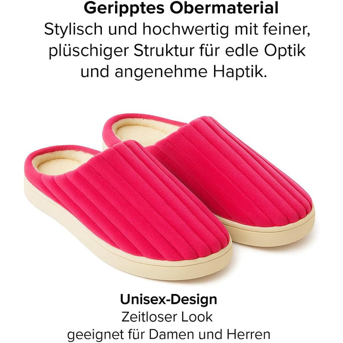 Тапочки для дому чоловічі та жіночі – М'які та зручні сліпони, ультралегкі, неслизькі, теплі зимові тапочки (37 EU, Рожевий)