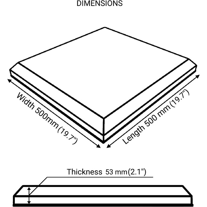 Набір акустичних панелей для звукопоглинання та дифузії WAVE Sonoma, 50x50x5 см, 4 шт. — декоративні панелі для шумоізоляції та корекції акустики