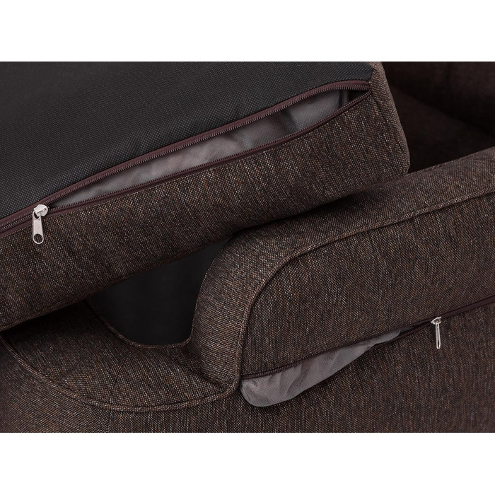 Ліжко для собак та котів, зручне та знімний чохол, коричневе, розмір XXL (117x79 см)