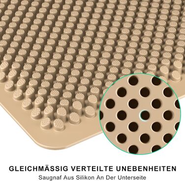 Килимок для дому та вулиці Fowooyeen з силікону, 43 x 76 см, Khaki