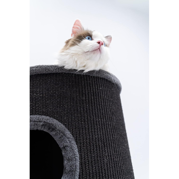 Кігтеточка Petrebels Dome, 80 см, чорна: стабільна та міцна