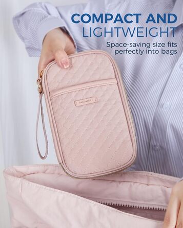 Органайзер для кабелів Bagsmart: рожевий, для подорожей, USB, зарядні пристрої та аксесуари