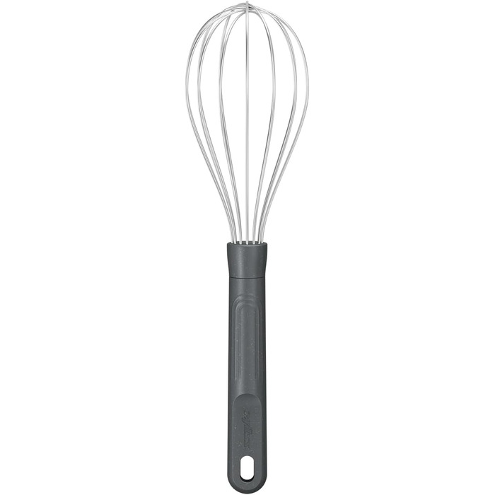Зільісс E980239 вінчик для збивання, 26 см, нержавіюча сталь/пшеничне волокно, сірий, вінчик-кулька, безпечний для миття в посудомийній машині, кухонний аксесуар, 5 років гарантії