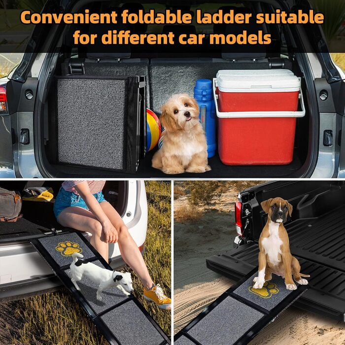 Східці для собак до авто Hunderampe 160 см, складані, для великих собак, з антиковзким килимком, SUV, ручне переношення