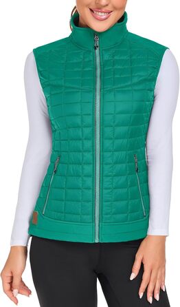 Жіноча тепла куртка Little Donkey Andy Puffer з водовідштовхувальним покриттям для активного відпочинку, хайкінгу та бігу (S, Зелений)