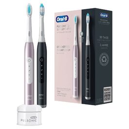 Звукова зубна щітка Oral-B Pulsonic Slim Luxe 4500: Чорна/Рожеве Золото, 3 режими чищення, 2 насадки, кейс для подорожей