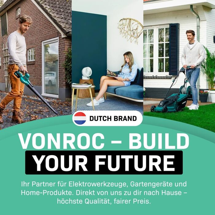 Електрична конвекторна теплова гармата VONROC - 1000W, чорна, для опалення до 12м², ручне/App керування, настінний/підлоговий монтаж