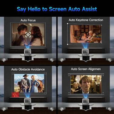 Magcubic Beamer 4K: Міні-проектор з WiFi 5, Bluetooth 5.1, 15W, 650 ANSI, Dolby Audio/HDR10+, автофокус, трапец. корекція, 180° обертання (сірий)