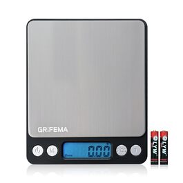 Кухонні ваги GRIFEMA: професійна модель з точністю 0.01г - 500г, LCD дисплеєм, функцією тарування та автовимкнення, 6 одиниць вимірювання
