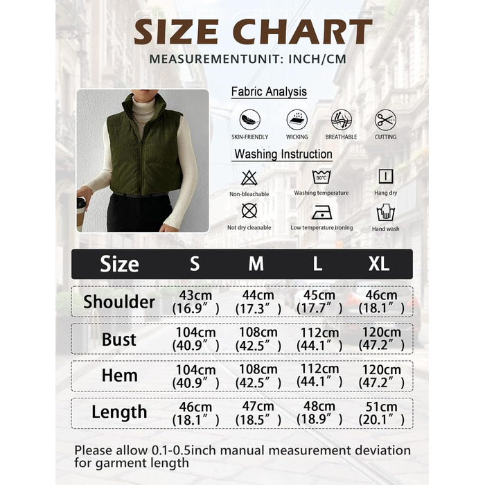 Жіноча куртка Gihuo з короткими рукавами, з капюшоном, на блискавці, з утеплювачем, оливковий колір (L)