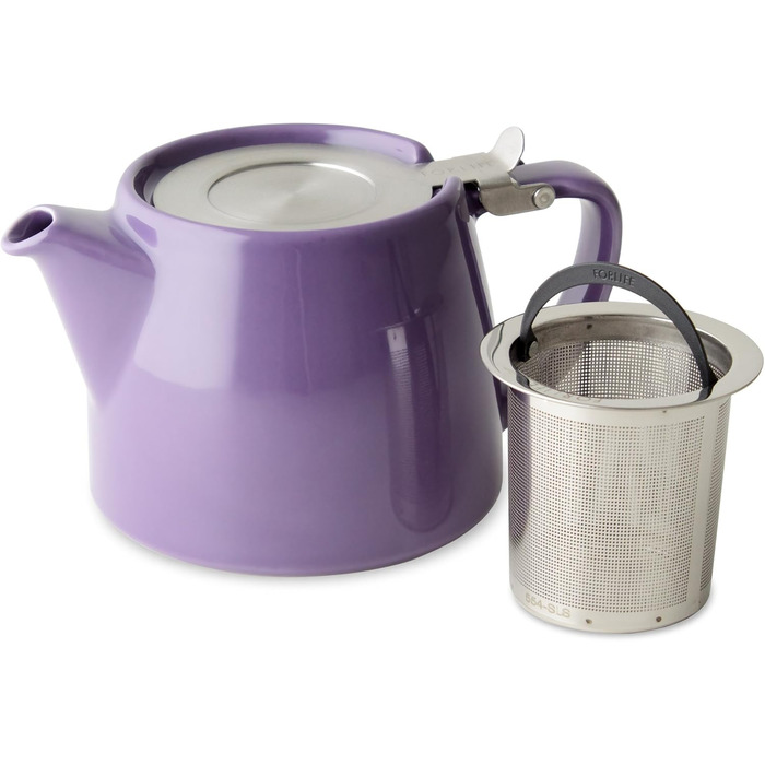 Teapot, 510 ml, white (Purple)