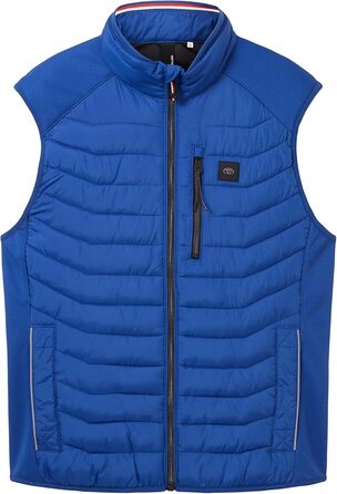 Жилет чоловічий TOM TAILOR Hybrid з коміром, розмір L, колір Hockey Blue