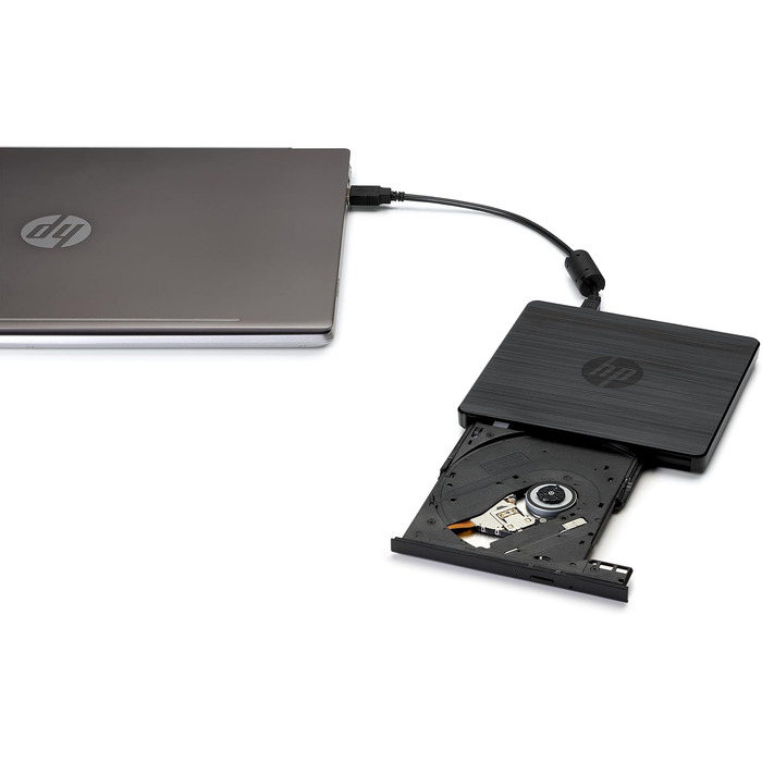 Зовнішній CD/DVD-привід HP (F6V97AA) з функцією запису, USB-інтерфейс, чорний