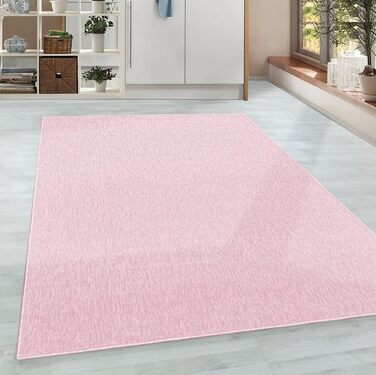 Килимок для вітальні HomebyHome 120x170 см, однотонний, меланжевий дизайн, короткий ворс, м'який, легкий у догляді, для кухні, їдальні, спальні. Килимове покриття для дому