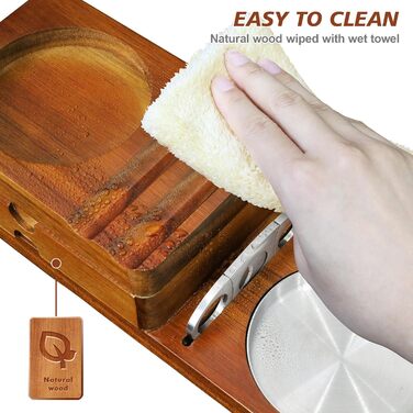 Wooden cigar ashtray, ashtray with whiskey tray and cigar holder + 1 cigar cutter, cigar humidor box with wine holder, for home, office or bar, men's birthday anniversary.