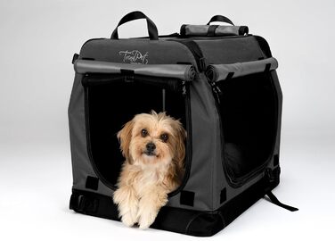 TrendPet TPX-Pro: Легка, складана переноска для собак з алюмінієвим каркасом (60x45x50 см, сіра)