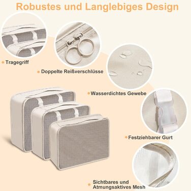 Органайзер для валізи Chijoo, 12 шт. (Чорний) – Набір кубиків для пакування, аксесуари для подорожей, мішечок для білизни