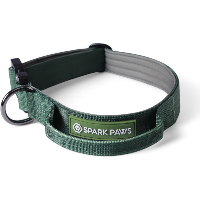 Тактичний нашийник для собак Spark Paws – міцний, преміум-якість, товстий та довговічний для великих та середніх собак – Army Green, XS: 9-18 кг [2.5 см]