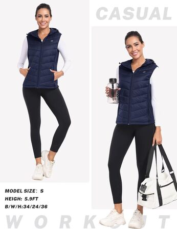 Легка жіноча жилетка MoFiz з пуху, без рукавів, для активного відпочинку, туризму та подорожей (Блакитна, L)