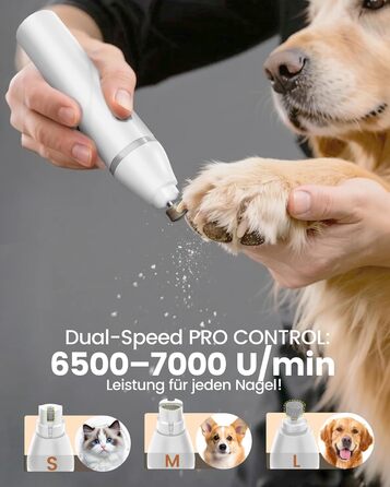 Набір 4 в 1 для стрижки собак: стрижка, триммінг, шліфування кігтів. Підходить для собак та котів. Безшумна модель для грумінгу.