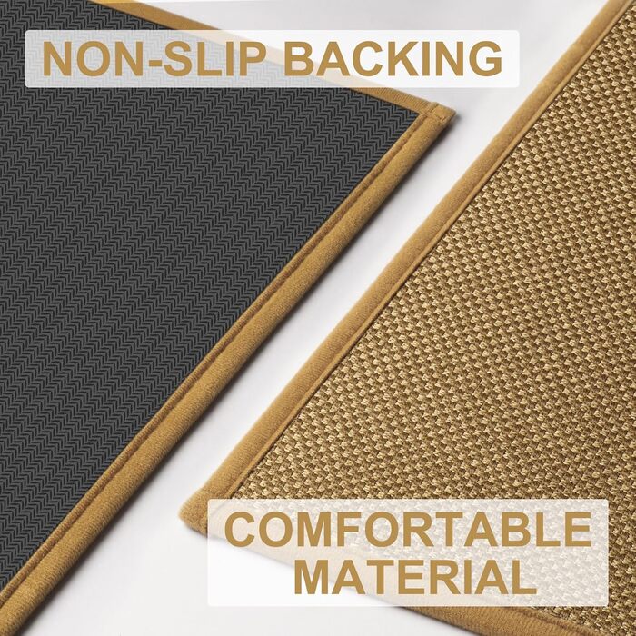 Килимок для дому LEKEEPGO 43x75 см, антиковзаючий, миючий, вбираючий, для внутрішнього використання (колір: світло-коричневий)