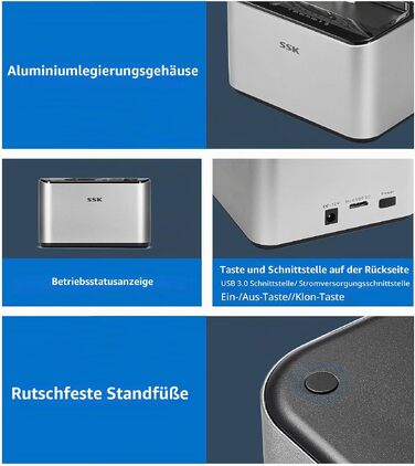 Док-станція SSK для HDD/SSD накопичувачів 2.5