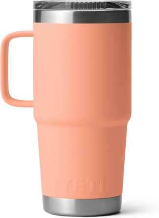 Термокружка YETI Rambler, нержавіюча сталь, ізольована, кришка Stronghold, 591 мл, персиковий колір