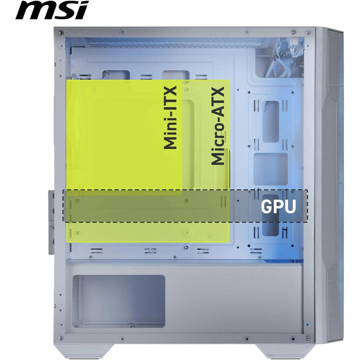 Корпус ПК MSI MAG Forge M100R White - Mid-Tower, ATX, підтримка RTX 40, ARGB, магнітні фільтри, загартоване скло