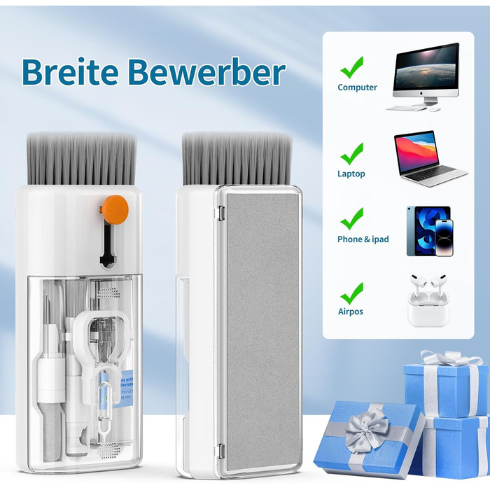 Набір для чищення клавіатури 12 в 1: очищувач екрану, щітка, для iPhone, MacBook, PC, камери