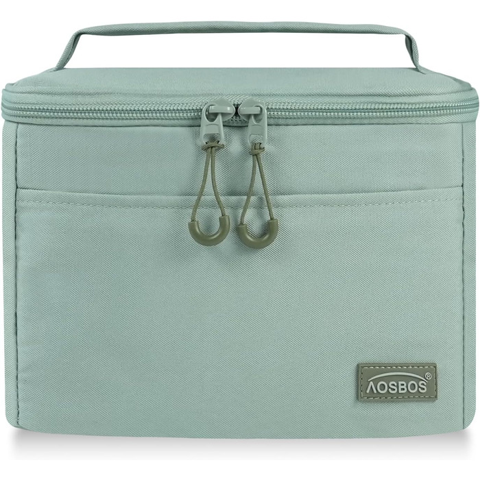 Зручна термосумка-ланчбокс для їжі: компактна, легка, водонепроникна, для роботи та школи (зелена, Upgrade 2026)