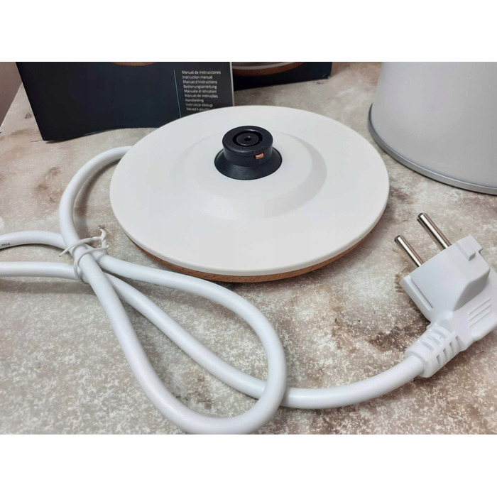 Електричний чайник Cecotec Thermosense 400 (білий з дерев'яними елементами), 3000 Вт, 1.7 л