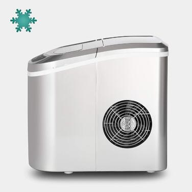 Машина для приготування льоду TRINITI | З нержавіючої сталі | 150W | 12/15 кг за 24 години | 2 розміри кубиків | 2 л резервуар для води | Таймер | LCD-дисплей