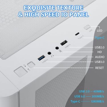 darkFlash ATX корпус для ігрового ПК Mid-Tower з 4 ARGB вентиляторами, скло для фасаду, 2 відсіки, Type-C, підтримка 2x360 AIO, (DPW90)