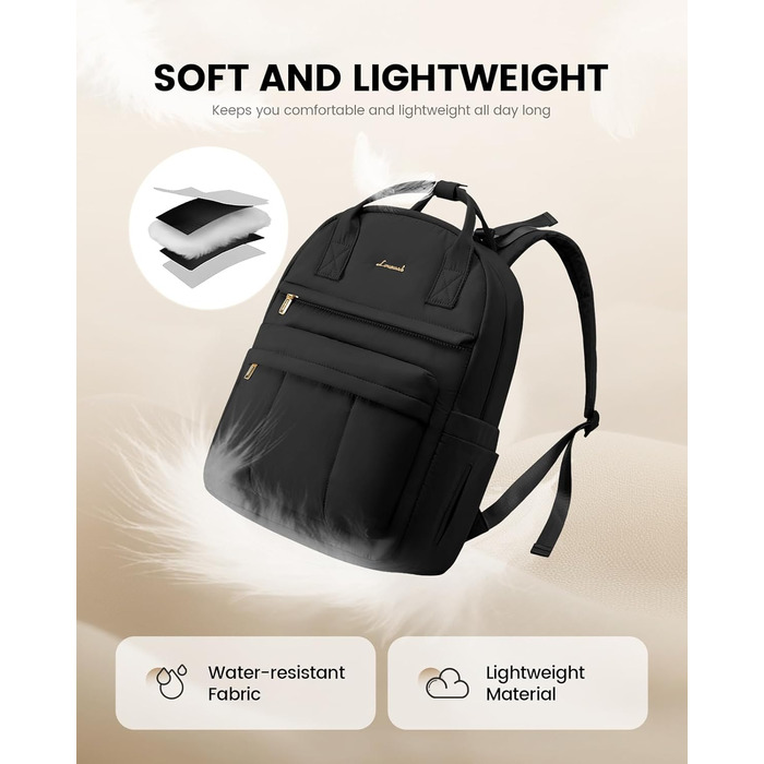 Рюкзак-переноска LOVEVOOK для мами та тата: рюкзак-сумка для догляду за дитиною з пеленальною підкладкою та ременями для дитячої коляски, чорний M