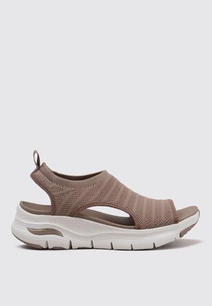 Skechers Arch Fit City Catch – жіночі сандалі, 43 EU, мокка, в'язаний текстиль
