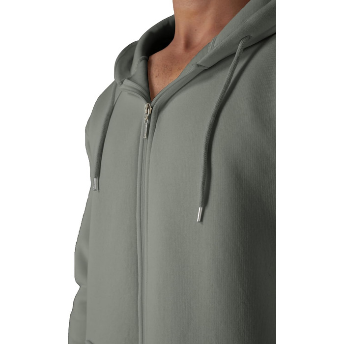 Світшот з капюшоном Smith & Soo для чоловіків – спортивна куртка, світшот з довгими рукавами, фітнес, тренування, худі, сірий (M)