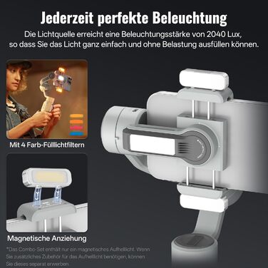 ZHIYUN CINEPEER Smooth 5E - Стабілізатор для смартфона з підсвічуванням та штативом (3-осьовий)